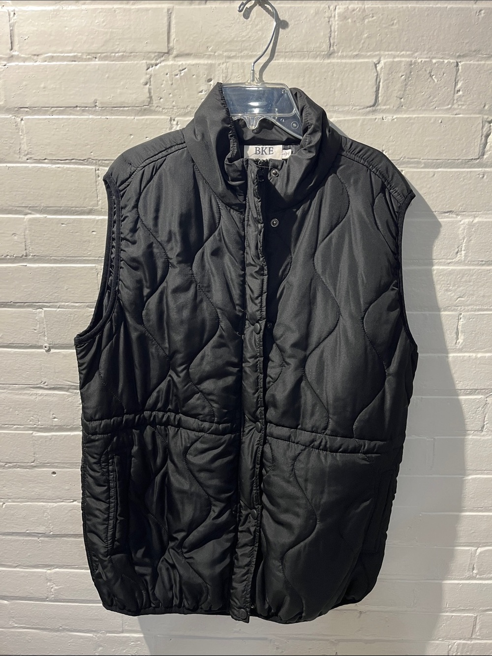 BKE Black Quilted Women's Puffer Vest